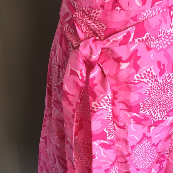 Lilly Pulitzer Strapless Pink Floral Dress Size 4 - Picture 3 of 8